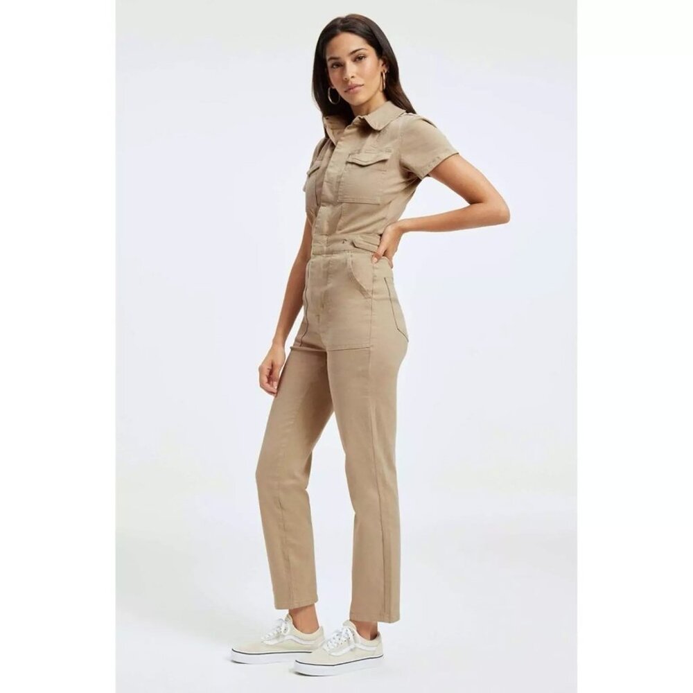 Good American Fit For Success Jumpsuit Khaki